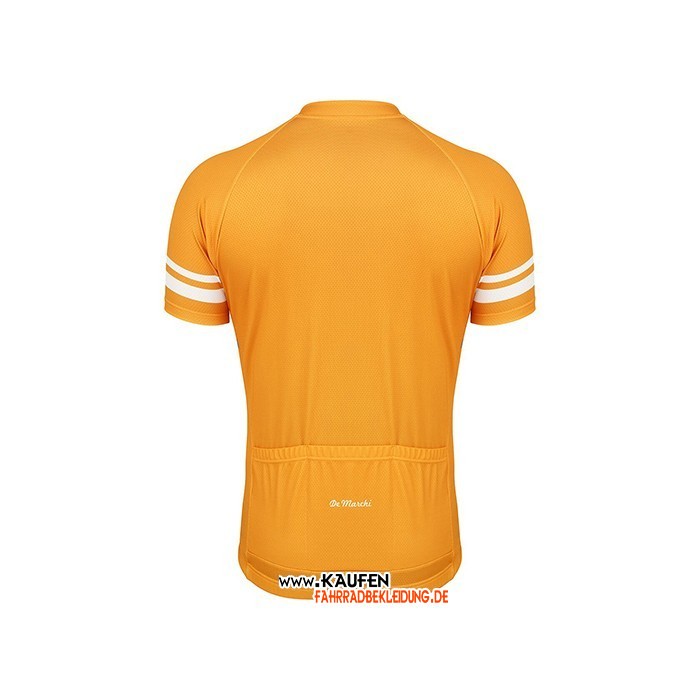 2021 De Marchi Kurzarmtrikot und Kurze Tragerhose Gelb Grau